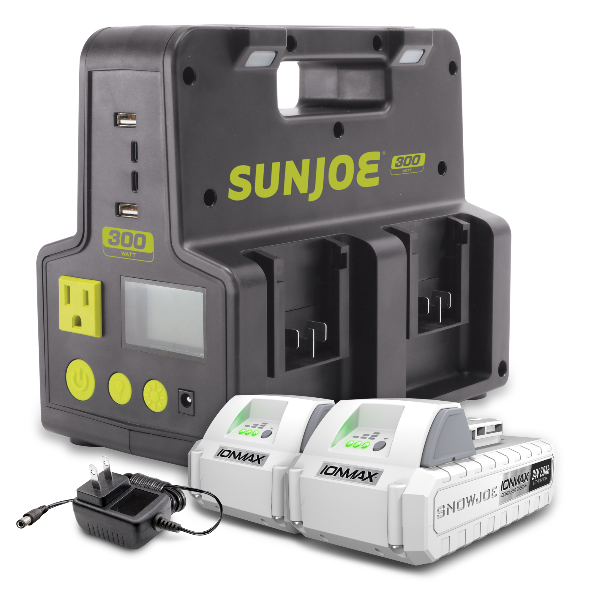 24V-300WI-2AMP-KIT - 24V-300WI Power Inverter + 2-24V- 2Ah Batteries
